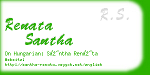 renata santha business card